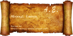 Abonyi Emese névjegykártya