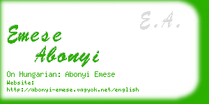 emese abonyi business card